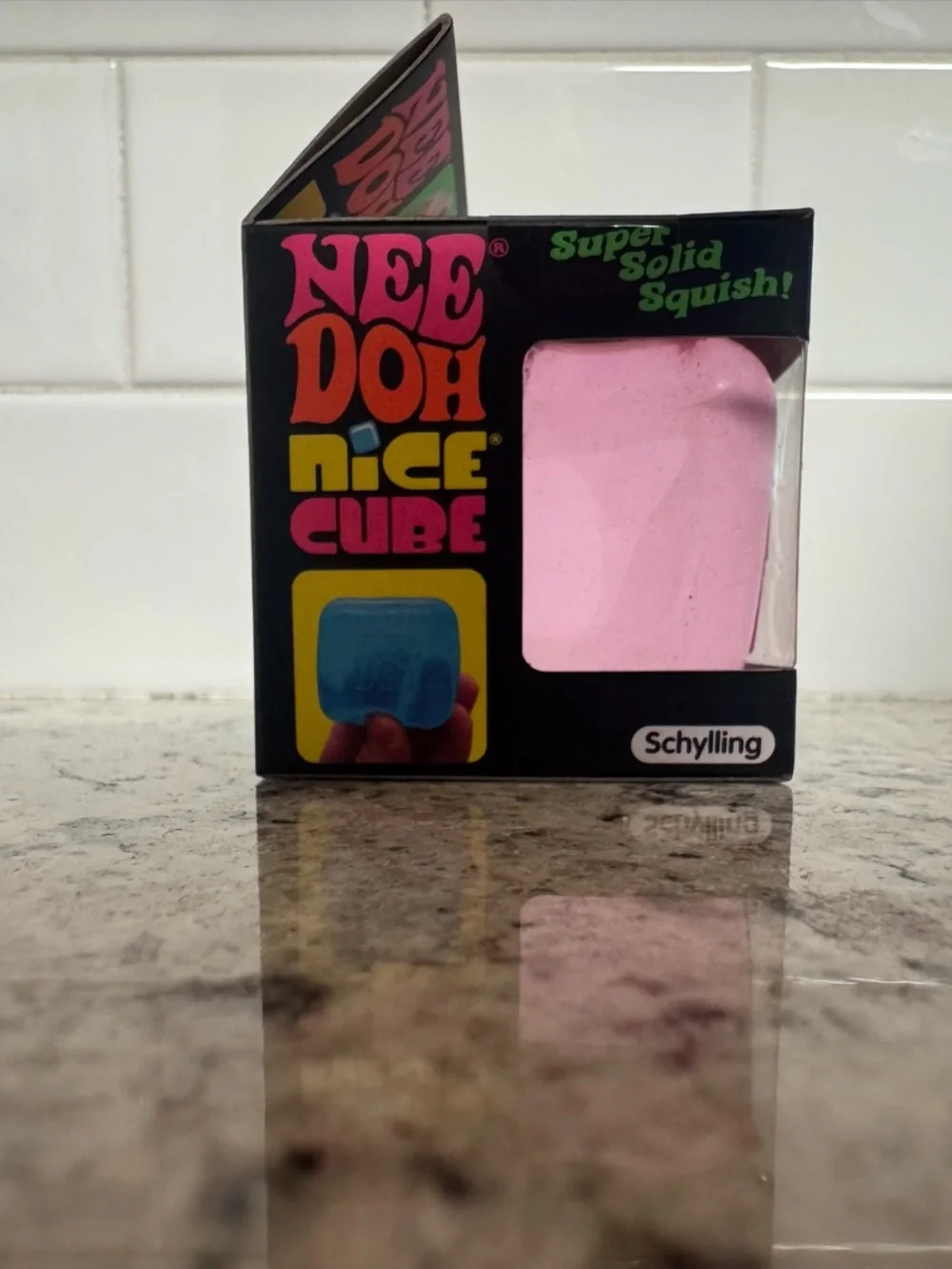 Nee Doh Nice Cube Super Solid Squish - Pink - Picture 6 of 6
